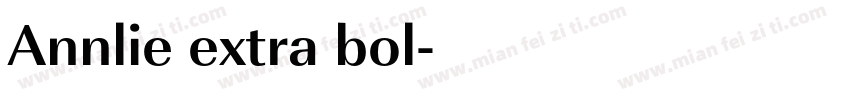 Annlie extra bol字体转换